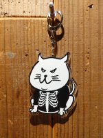 画像1: BALZAC × DEMENTIA THIRTEEN 骨T猫 ACRYLIC KEYCHAIN (1)