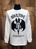 画像1: USUGROW BAT ロングスリーブ T-SHIRT（ホワイト） (1)