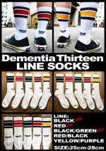 画像1: DEMENTIA THIRTEEN LINE SOCKS (5 Colors) (1)