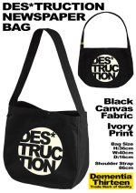 画像1: DES*TRUCTION NEWSPAPER BAG（BK） (1)
