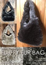 画像6: FLUFFY FUR BAG (SILVER CHARCOAL GRAY) (6)