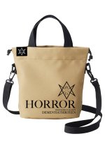 画像2: “HORROR” RECYCLE POLYESTER PURSE mini BAG（BEIGE） (2)