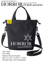 画像1: “HORROR” RECYCLE POLYESTER PURSE mini BAG（BLACK） (1)