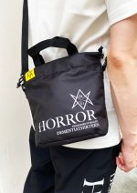 画像3: “HORROR” RECYCLE POLYESTER PURSE mini BAG（BLACK） (3)