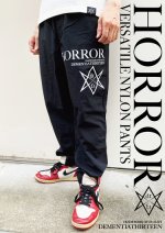 画像1: “HORROR” VERSATILE NYLON PANTS (BLACK) (1)
