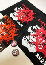 画像3:  《6月8日高円寺HIGH公演参加者対象》 RAPES & BALZAC コラボレーション布パッチ・バッジ・ステッカー5点セット予約 (3)