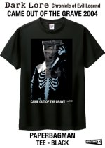 画像1: 『DARK LORE - CAME OUT OF THE GRAVE 2024』：紙袋男 Tシャツ（ブラック） (1)