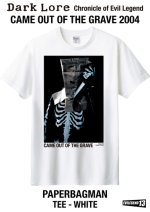 画像1: 『DARK LORE - CAME OUT OF THE GRAVE 2024』：紙袋男 Tシャツ（ホワイト） (1)
