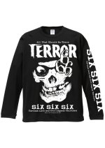 画像1: SKULL 666 LIGHT DRY ロングスリーブT-SHIRT (4.4 オンス) 〜ブラック・ホワイト〜 (1)