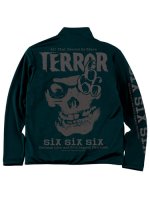 画像2: SKULL 666 LIGHT DRY ZIP JACKET (4.4 オンス) 〜ブラック・ブラック〜 (2)