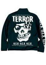 画像2: SKULL 666 LIGHT DRY ZIP JACKET (4.4 オンス) 〜ブラック・ホワイト〜 (2)