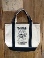 画像2: SHOCKER PUSHEAD BANDAGE SKULL 2025 CANVAS バイカラーTOTE BAG (2)