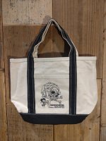画像1: SHOCKER PUSHEAD BANDAGE SKULL 2025 CANVAS バイカラーTOTE BAG (1)