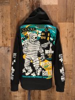 画像1: SHC 24th. ANNIVERSARY BALZAC×SHOCKER W-NAME ZIP UP HOODIE (BK/ターコイズグリーン) (1)