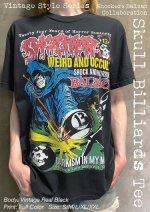 画像1: VINTAGE STYLE TEEシリーズ・第2弾『SKULL BILLIARDS・VINTAGE STYLE TEE』（VINTAGE REAL BLACK） (1)