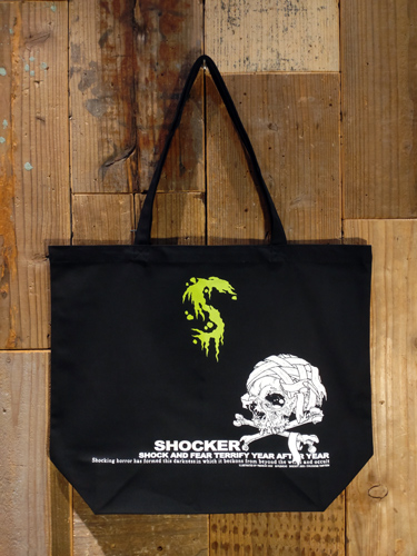 画像1: SHOCKER PUSHEAD BANDAGE SKULL 2025 CANVAS TOTE BAG (BK/L.GR) (1)