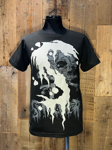 画像1: SHOCKER PUSHEAD BANDAGE SKULL 2025 T-SHIRT (BK/D.GY) (1)