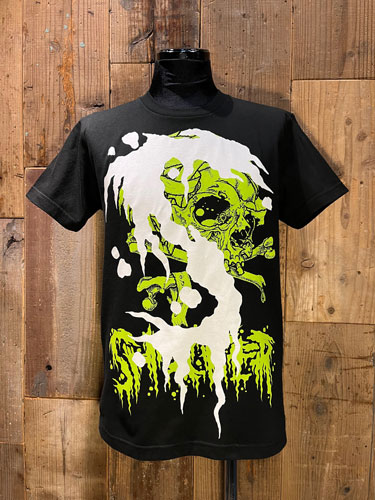 画像1: SHOCKER PUSHEAD BANDAGE SKULL 2025 T-SHIRT (BK/L.GR) (1)
