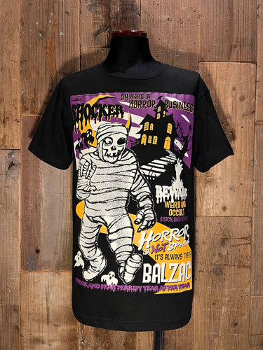 SHC 24th. ANNIVERSARY BALZAC×SHOCKER W-NAME T-SHIRT (BK/ハロウィンパープル) - SHOCKER