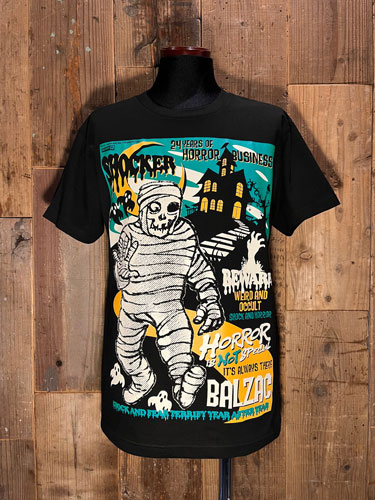画像1: SHC 24th. ANNIVERSARY BALZAC×SHOCKER W-NAME T-SHIRT (BK/ターコイズグリーン) (1)